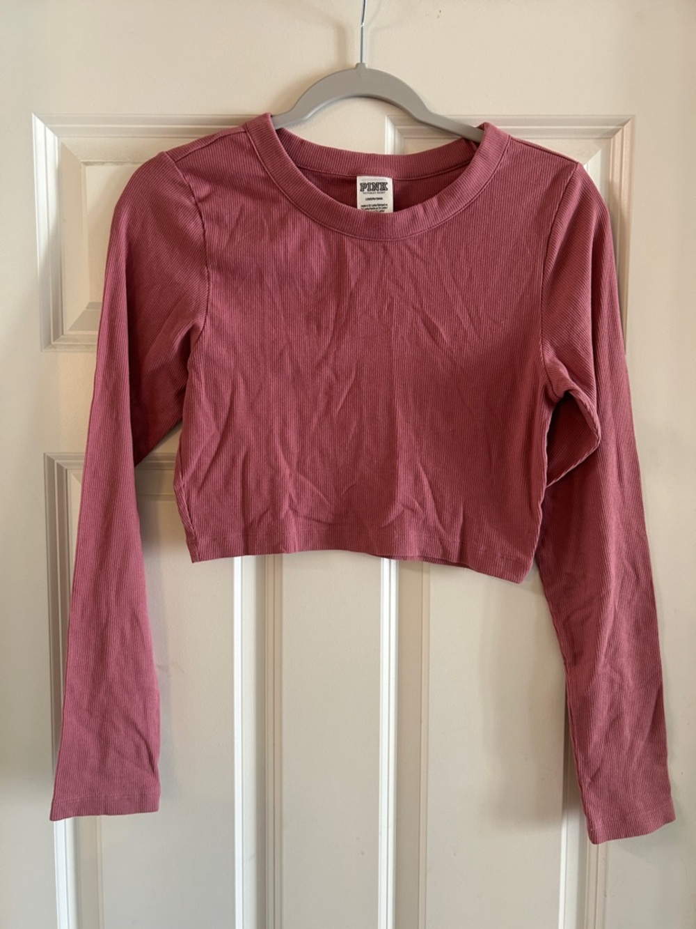 PINK Victoria's Secret Long Sleeve Crop Top size L
